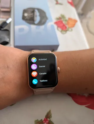 Smartwatch R50Pro Mujer Beige/Rosa