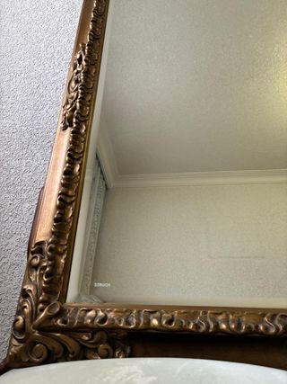 Espejo biselado madera tallada