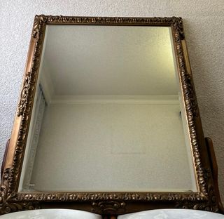 Espejo biselado madera tallada