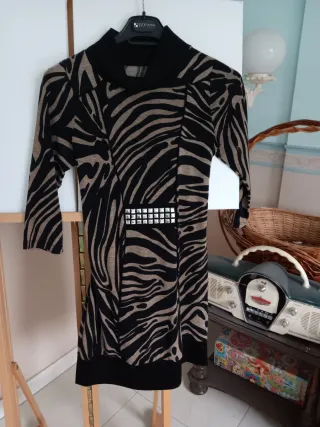 Abito stampato zebra da donna