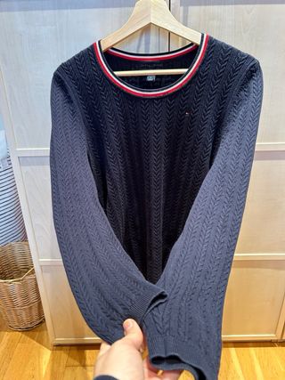 Jersey fino Tommy Hilfiger azul marino Talla M