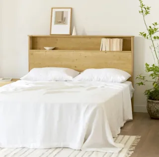 Cabecero de madera con almacenaje