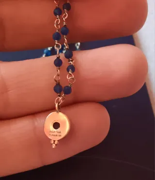 Collar Agatha Paris con colgante azul y dorado