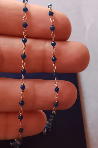 Collar Agatha Paris con colgante azul y dorado