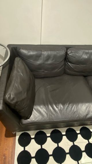 Sofá de Piel Ikea Stockholm Marrón Oscuro