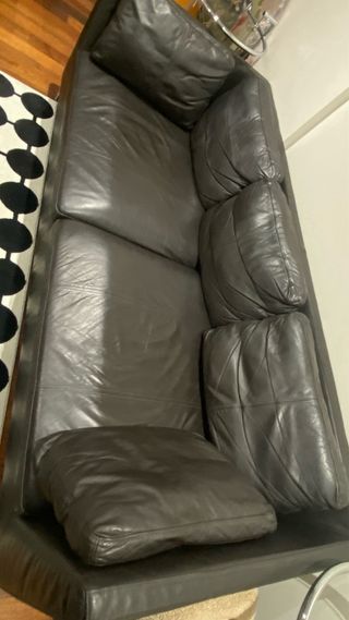 Sofá de Piel Ikea Stockholm Marrón Oscuro