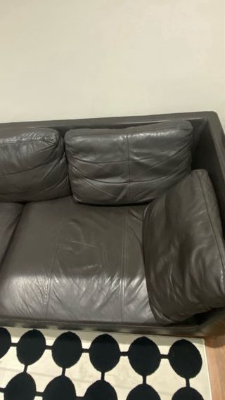 Sofá de Piel Ikea Stockholm Marrón Oscuro