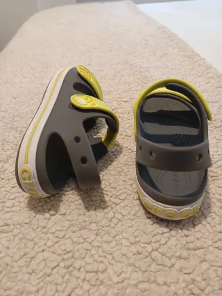 Sandalias Crocs Crocband Cruiser K Gris/Amarillo