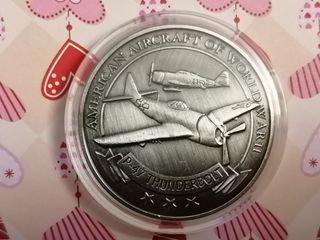 Moneda Avión P47 Thunderbolt WWII