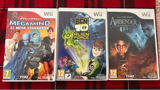 Lote 3 juegos Wii: Megamind, Ben 10, Airbender