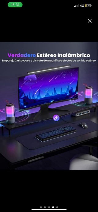 NUEVO Altavoz Bluetooth Portátil RGB