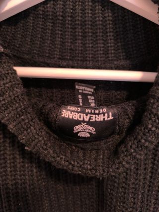 Jersey THREADBARE cuello vuelto negro Talla S