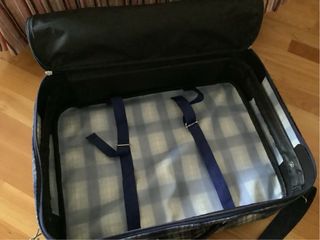 Valigia per bambini a quadri scozzesi blu