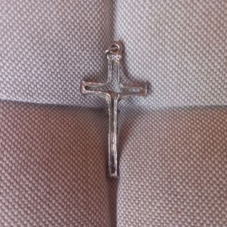 Colgante Cruz Plateada Vintage