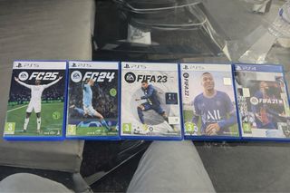 Pacchetto 5 Giochi PS5/PS4: FIFA 21, 22, 23, FC 24, FC 25