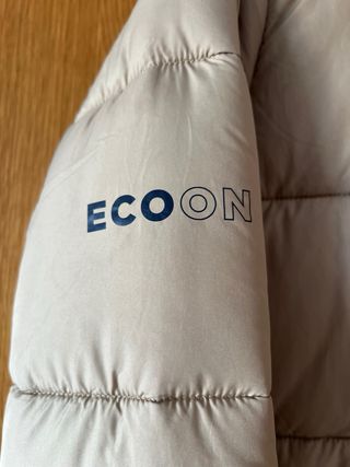 Abrigo plumífero Ecoon beige t.36 muy amplio