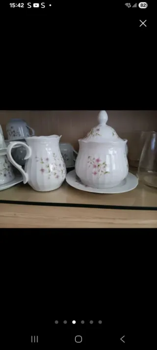 Juego café Santa Clara porcelana floral