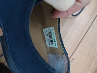 Zapatos de ante azul marino con cordones