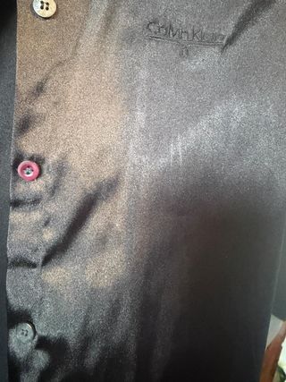 Camisa Calvin Klein Jeans Negra Satinada