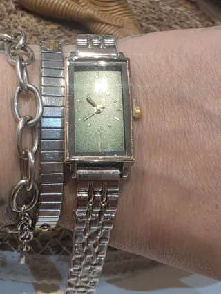 Reloj CARYTINO Cuarzo Verde y Plateado