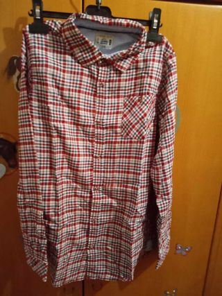 Camisa cuadros verde y negra T.S