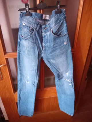 Camisa cuadros verde y negra T.S