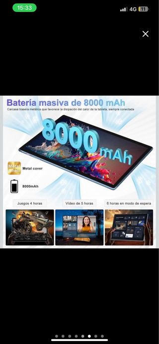 NUEVA Tablet Android 15 10 30GB RAM+128GB ROM