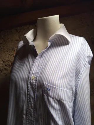 Camisa FB riscas azul e branco