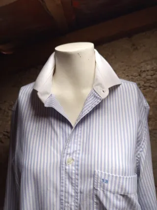 Camisa FB riscas azul e branco