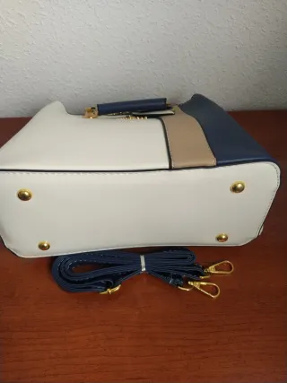 Bolso JANDEN azul y blanco