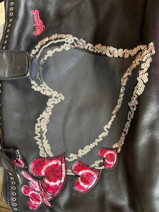 Bolso Desigual Negro Corazón Lentejuelas