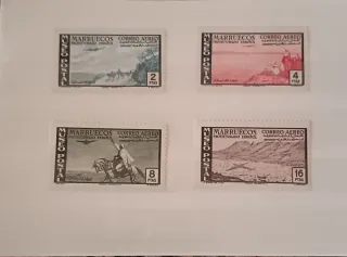 Sellos Correos Aéreos Marruecos Español