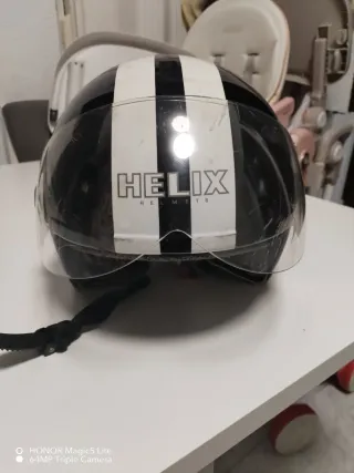 Casco de moto JB'S negro Y Casco HELIX VINTAGE