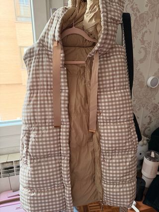 Chaleco acolchado reversible beige/marrón