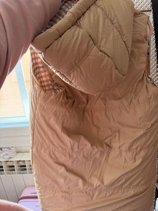 Chaleco acolchado reversible beige/marrón