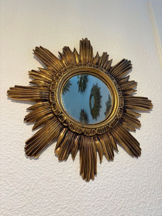 Specchio vintage italiano in oro