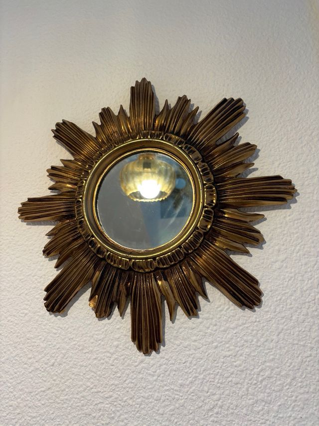 Specchio vintage italiano in oro