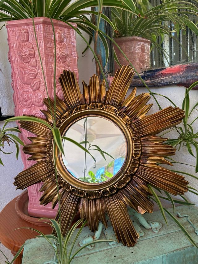 Specchio vintage italiano in oro