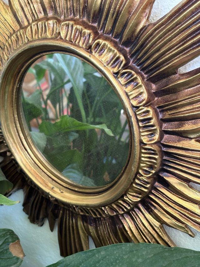 Specchio vintage italiano in oro