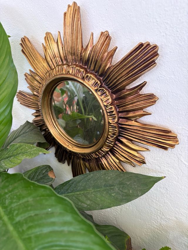 Specchio vintage italiano in oro