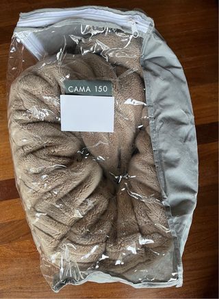 Manta grande marrón y beige cama 1.50 en Bilbao