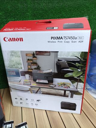 Canon Pixma TS7450a Impresora Multifunción 3 en 1, Sistema de Inyección de Tinta, Impresión, Escaneo y Copia, WiFi, ADF de 35 Hojas, Impresión Doble Cara, Cartuchos Tinta XL, Negro