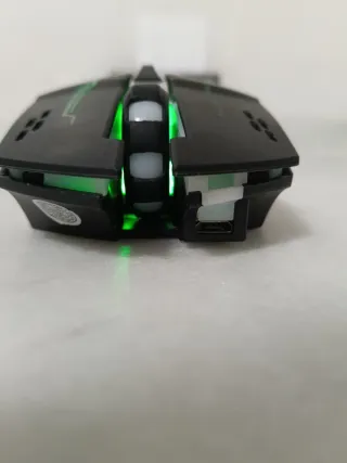 Ratón Gamer Negro y Plateado