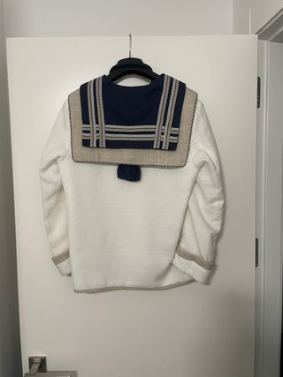 Traje de Comunión Marinero Blanco y Azul