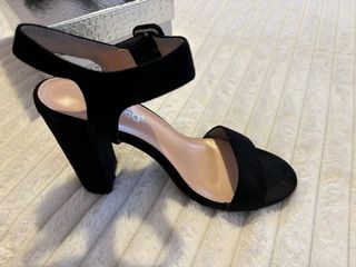 Sandalias de ante negras talla 37