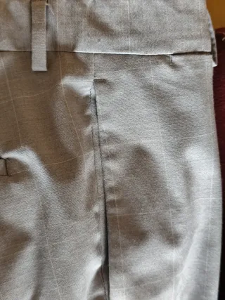 Traje Mango Gris Cuadros Talla M