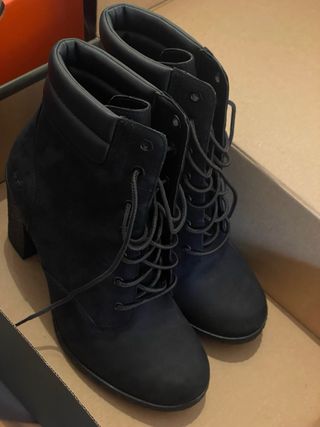 Botines Timberland Tacón Negro Mujer