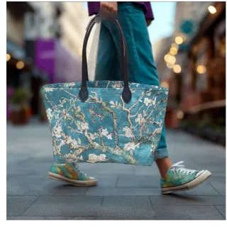 Conjunto de bolso y paraguas inspiración Van Gogh.