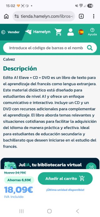 Libro Francés ÉDITO A1 - Livre de l'élève