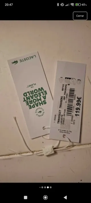 Pantalón Lacoste azul talla XL